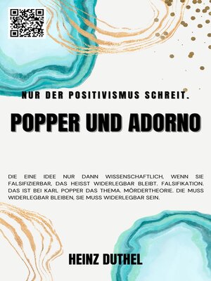 cover image of Popper und Adorno